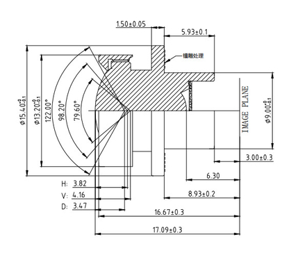 Auxiliaire intelligent avec lentilles grand angle SVC, lentilles grand angle pour l' aide au stationnement et la surveillance en temps réel